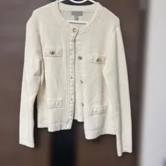 H&M アイボリー カーディガン M