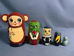 チェブラーシカ 木製 マトリョーシカ ロシア雑貨のサムネイル