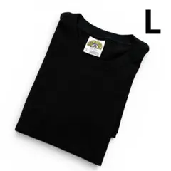 デッドストック 90s 無地 Tシャツ L 黒 ブラック 袖シングルステッチのサムネイル