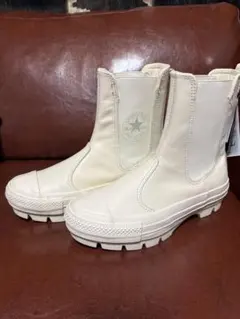 【新品未使用】CONVERSE サイドゴアブーツ アイボリー