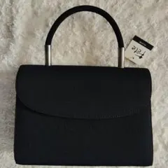 ブラックフォーマルバッグ 縮緬風