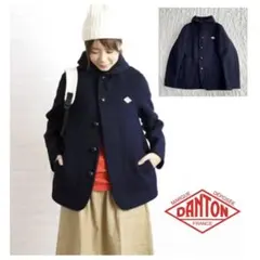 【美品】 DANTON (ダントン) ウールモッサ ノーカラージャケット