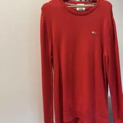 TOMMY HILFIGER 赤 クルーネック セーター L