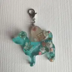 （ハンドメイド）レジンで作ったチャーム （犬） No.52