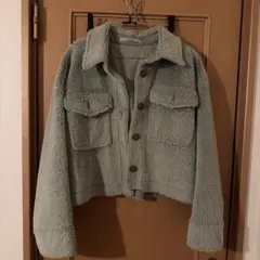 グリーン系 ボアジャケット