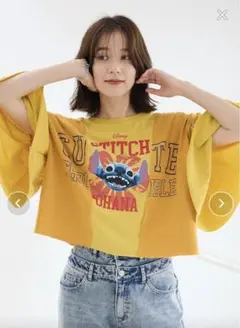 スティッチ　リメイク風ドッキングTシャツ