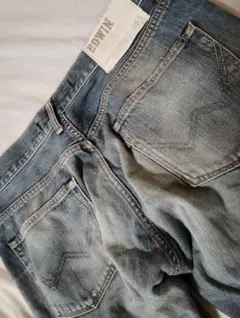 送料込み★EDWIN　エドウィンXVSストレートダメージデニム日本製size34