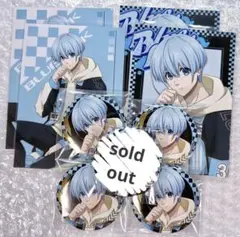 ブルーロック ブルロ レーシング 氷織羊 箔押し缶バッジ ブロマイド セット売り