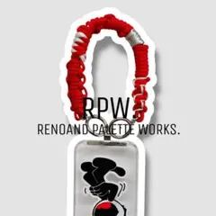 【0124】mini ハンドストラップ レッド パラコード スマホストラップ