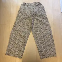 総柄 ワイドパンツ イージーパンツ