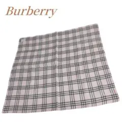 バーバリー　ハンカチ　スカーフ　Burberry　チェック柄　ピンク