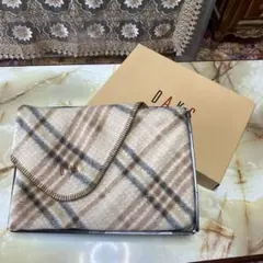 DAKS チェック柄ウールブランケット 70×100cm
