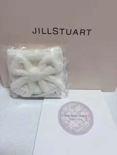 JILLSTUART ジルホワイトポーチ リボンデザイン✨ノベルティおまけ付き