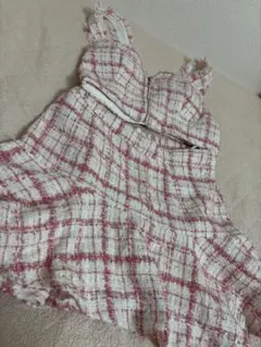 ジュエルズ　ツイードチェック柄　セットアップ　キャバクラドレス