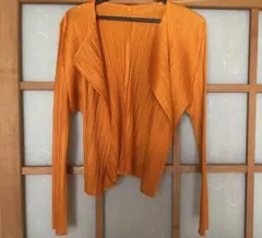 PLEATS PLEASE ISSEY MIYAKE カーディガン羽織　オレンジのサムネイル