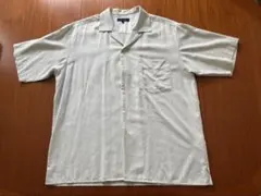GLOBAL WORK 半袖シャツ S クリーム色　開襟シャツ　男女兼用