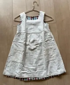 裏地がチェックのジャンパースカート(120)