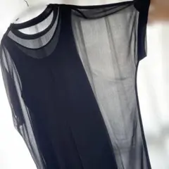 黒 ドルマンスリーブワンピース【美品】フリーサイズ