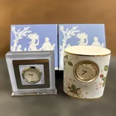 WEDGWOOD 置時計2個セット インタグリオ ネオ ワイルドストロベリー