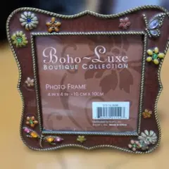 Boho-Luxe フォトフレーム 4x4インチ