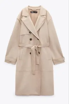 ZARA ウールブレンド ダブルブレスト コート S - メルカリ