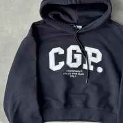 14245 コードグラフィー CGP 刺繍ロゴ クロップド パーカー