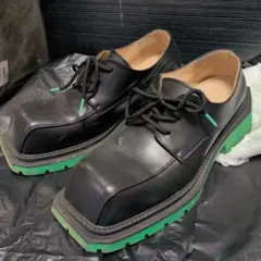 週末値下げ！厚底ブラックグリーン靴