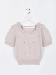 ꒰ evelyn ꒱ エブリン ポイントビジューパールニット
