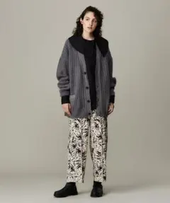 《美品》CURRENTAGE/V-neck Cardigan ケーブルニット