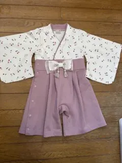 【美品】petit main なりきり袴カバーオール　80サイズ