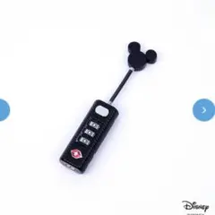 Disney ミッキー ストレート南京錠 TSAロック ブラックのサムネイル
