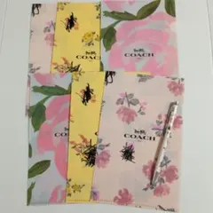 COACH　付録　クリアファイル　ボールペンのサムネイル