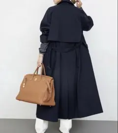 新品Deuxidme Classe GABARDINEトレンチ ネイビー36