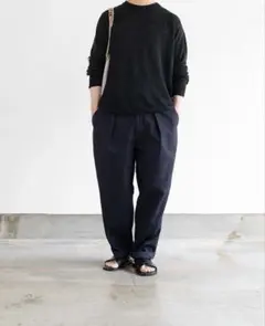 STILL BY HAND コットン テーパードパンツ サイズ48