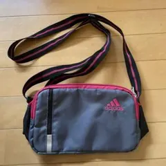 adidas ショルダーバッグ グレー/ピンク