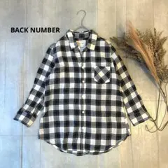 BACK NUMBER／ギンガムチェック／シャツ／リネン100%／オシャレ／L／