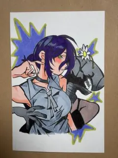 手描きイラスト チェンソーマン レゼ ファンアート アナログ