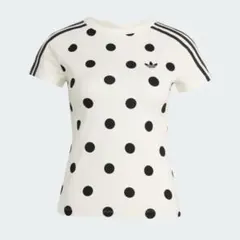 adidas 水玉 半袖Tシャツ Lサイズ 完売 スリム 人気 ドット 正規品 アディダス スリムフィット カリ水玉半袖Tシャツ - ブルー