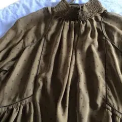 イエナSLOBE IENA ドット柄シースルーブラウス