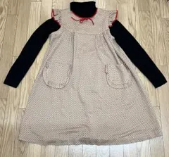 レトロ調ドットワンピース 古着