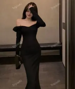 パフスリーブマーメイドドレス