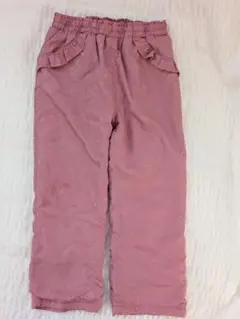 裏起毛フリース内側 ピンク 長ズボン 110