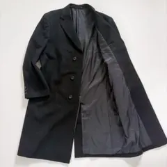 Lサイズ サルヴァトーレジョバンニ カシミヤ100% チェスターコート 黒