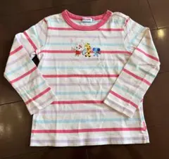 美品 ミキハウス 長袖Tシャツ ボーダー 刺繍 110cm