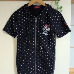 Disney ミニーマウスドット柄フード付き半袖