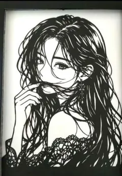 o*n様 切り絵アート 見返り美人 額装済み HANZURO - メルカリ