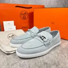 【新品未使用】HERMES イグナシオ 42 デッキシューズ ヴォー・ヴェロアのサムネイル