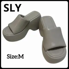 SLY スライ 厚底 スライド サンダル グレージュ Mサイズ 美脚 y2kのサムネイル