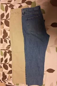 UNIQLOレギュラーフイットストレートハイライズジーンズ36 2着セット