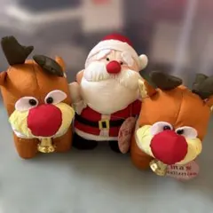 サンタとトナカイ　ぬいぐるみ　ふわふわのサムネイル